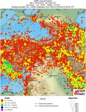 wide historical seismicity
