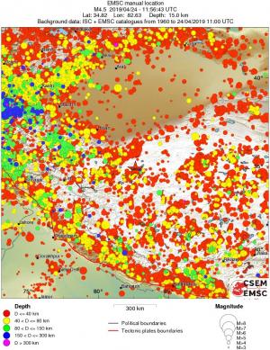 wide historical seismicity