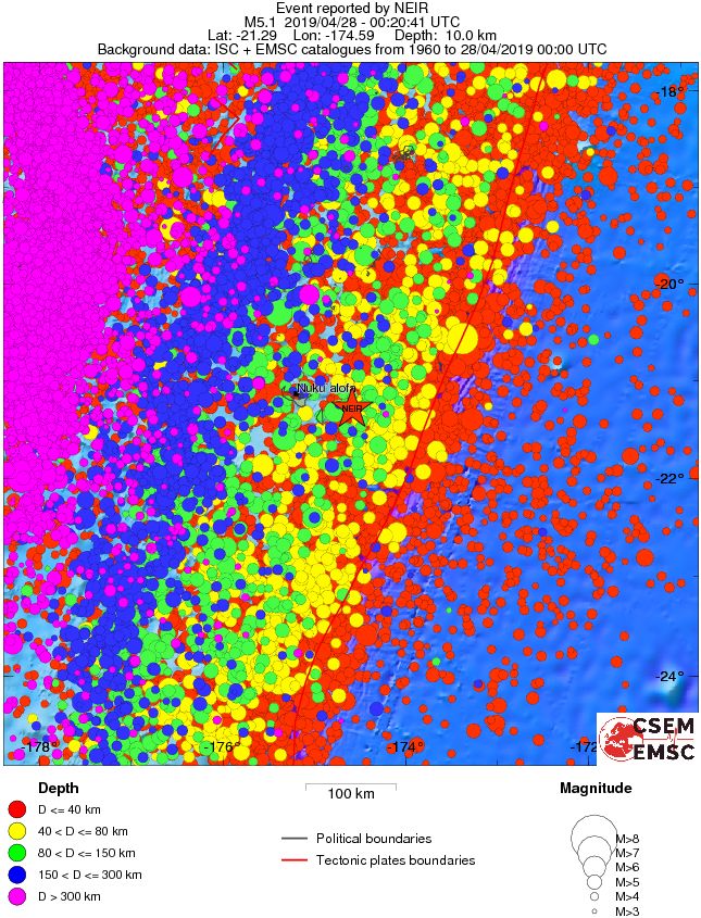 regional historical seismicity