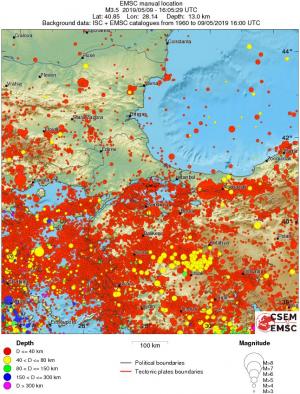 regional historical seismicity