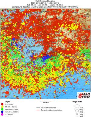 regional historical seismicity