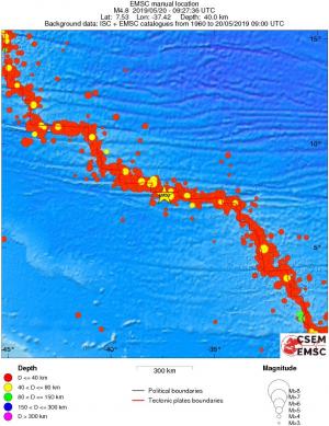 wide historical seismicity