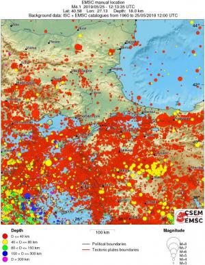 regional historical seismicity