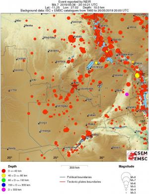 wide historical seismicity