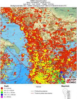 regional historical seismicity