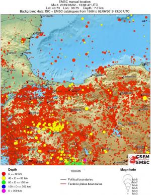 regional historical seismicity