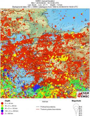 regional historical seismicity