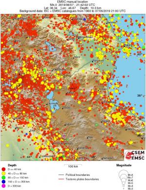 regional historical seismicity
