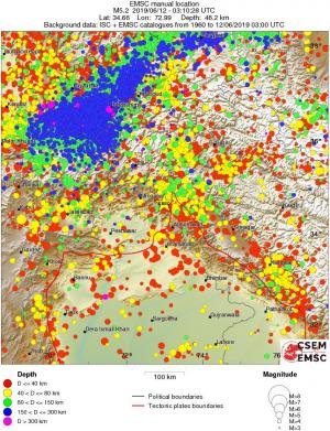 regional historical seismicity