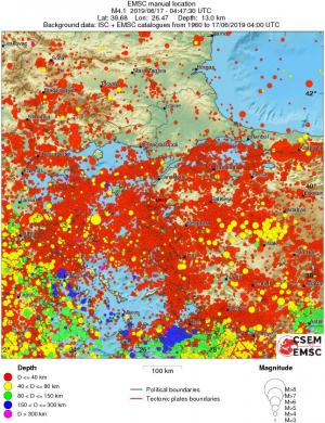 regional historical seismicity