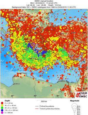 wide historical seismicity