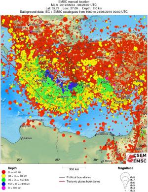 wide historical seismicity