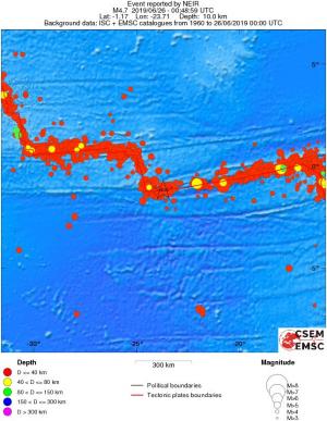 wide historical seismicity