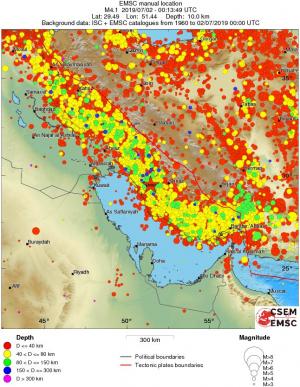 wide historical seismicity