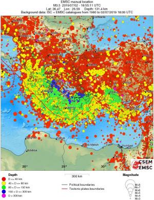 wide historical seismicity