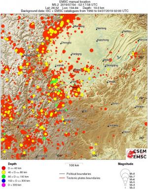 regional historical seismicity