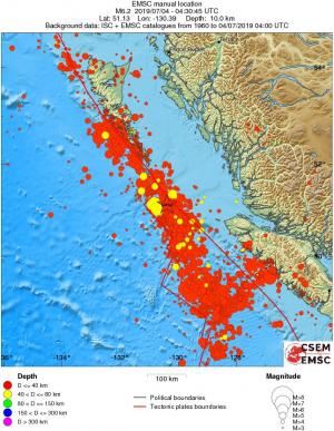 regional historical seismicity