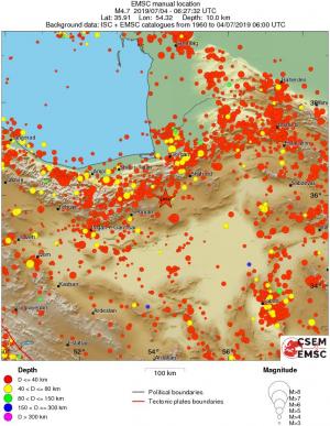 regional historical seismicity