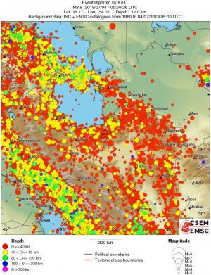 wide historical seismicity