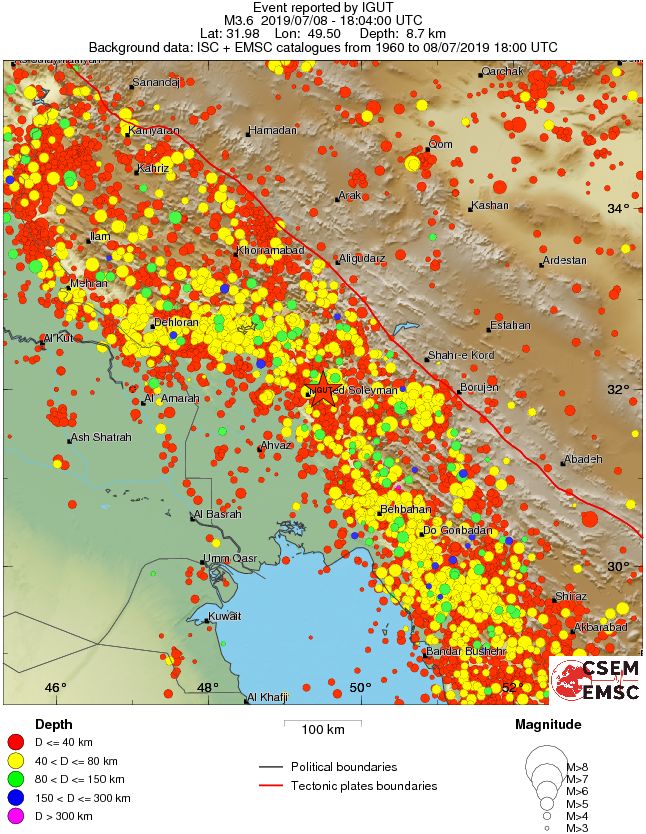 regional historical seismicity