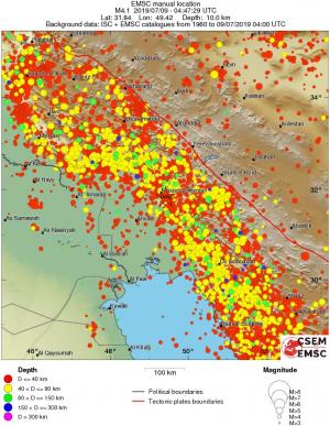 regional historical seismicity