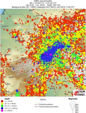 wide historical seismicity