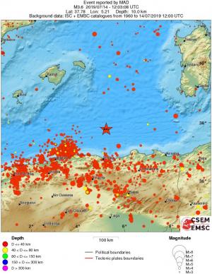 regional historical seismicity