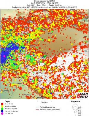 wide historical seismicity