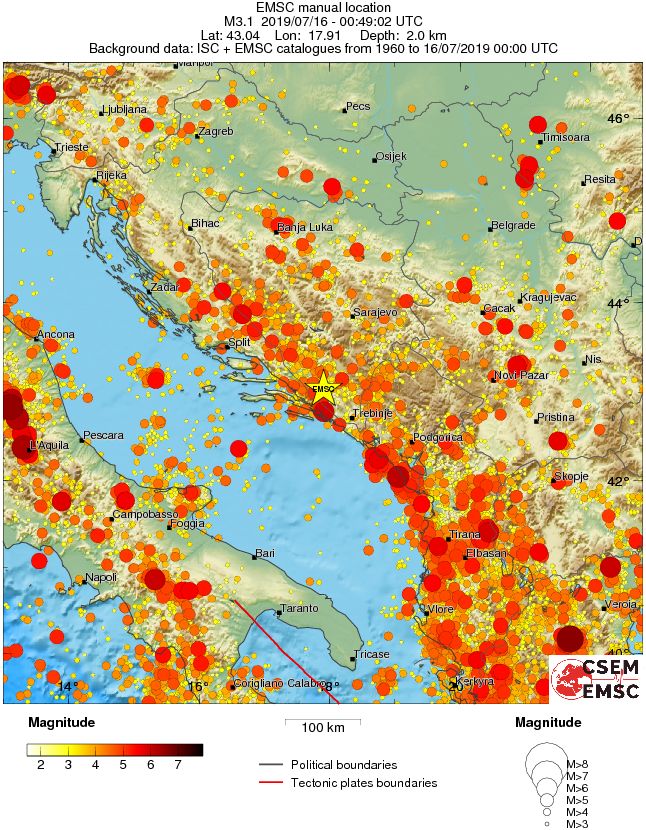 regional magnitude historical seismicity