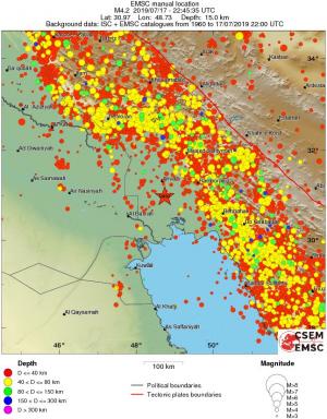 regional historical seismicity