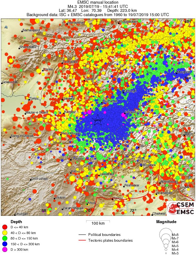 regional historical seismicity