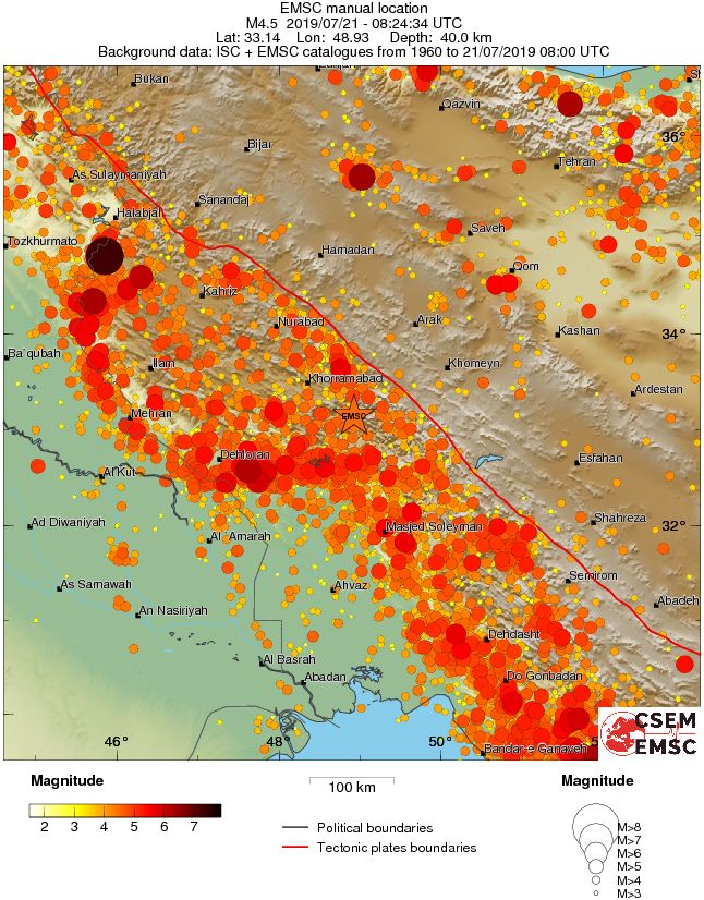 regional magnitude historical seismicity