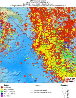 regional historical seismicity