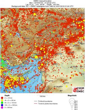 regional historical seismicity