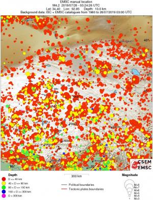 wide historical seismicity