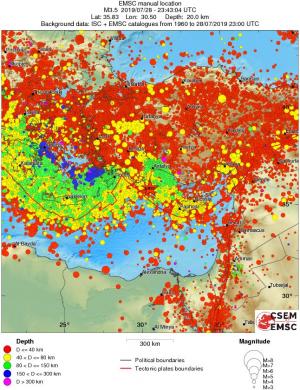 wide historical seismicity