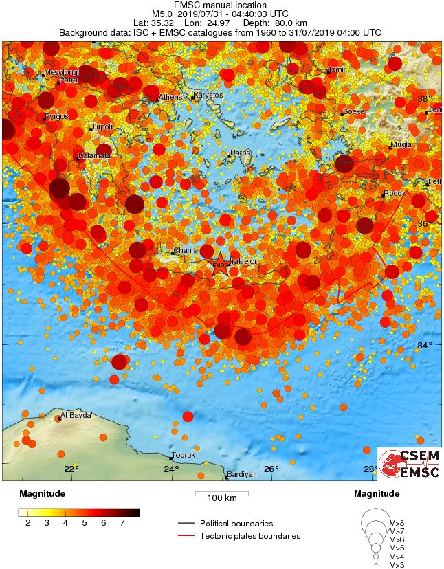 regional magnitude historical seismicity