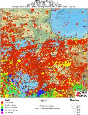 regional historical seismicity