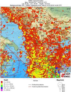 regional historical seismicity