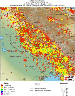 regional historical seismicity
