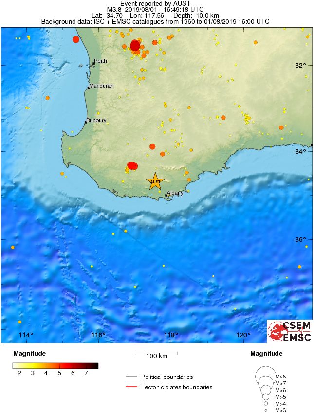 regional magnitude historical seismicity