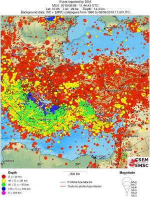 wide historical seismicity