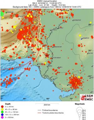 regional historical seismicity