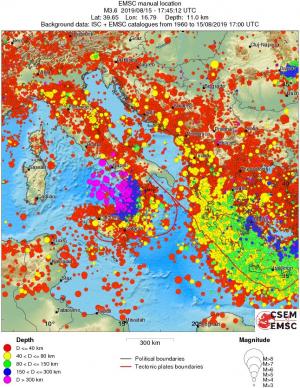 wide historical seismicity