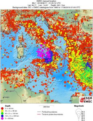 wide historical seismicity