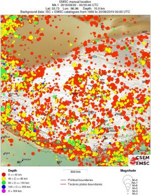 wide historical seismicity