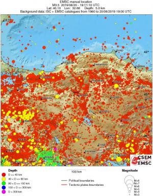 regional historical seismicity