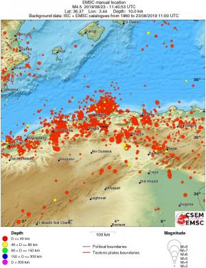 regional historical seismicity