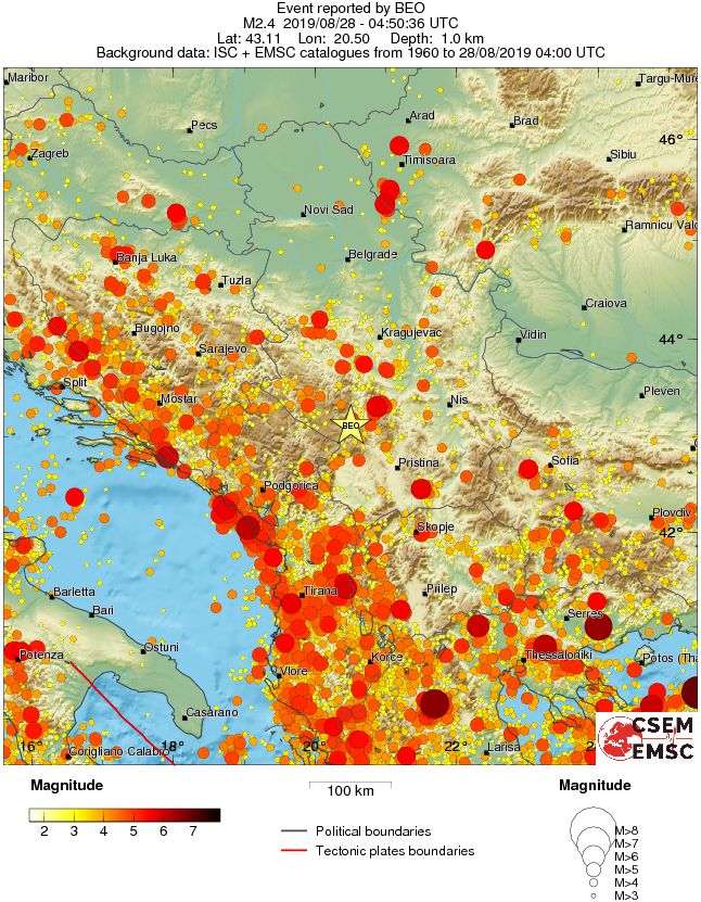 regional magnitude historical seismicity