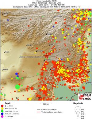 regional historical seismicity